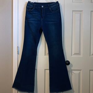 SHEIN Dark Indigo Flare Jeans